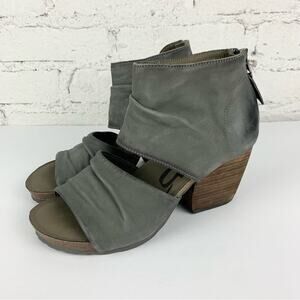OTBT Patchouli Grey Sandal Ankle Bootie Heeled 6.5